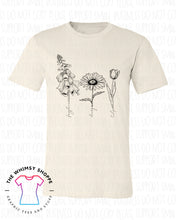 Load image into Gallery viewer, Foxglove....Daisy....Tulip....black print
